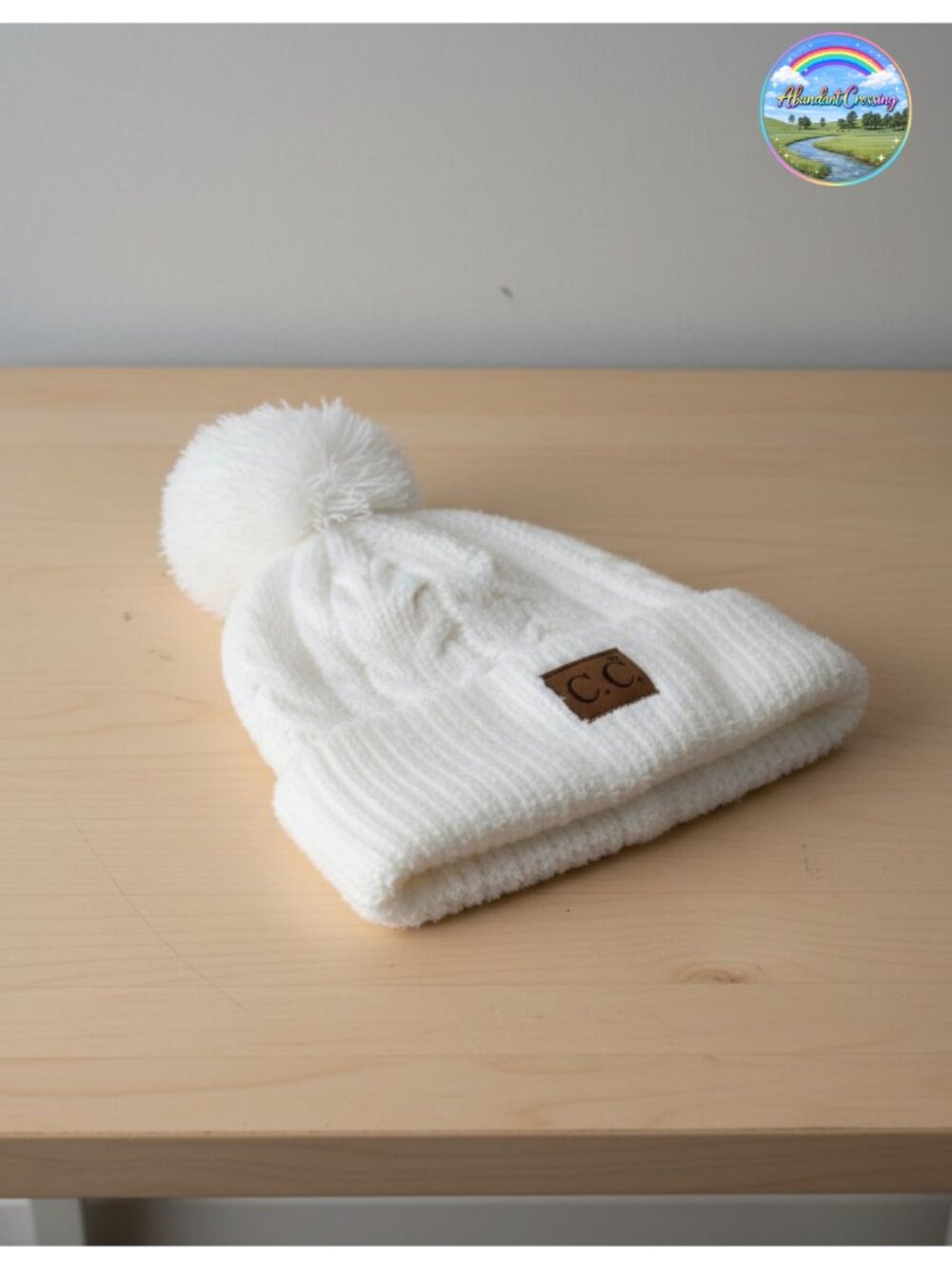 Chenille Beanie Ultra Soft Faux Fur Pom Pom Winter Hat Ski Cap